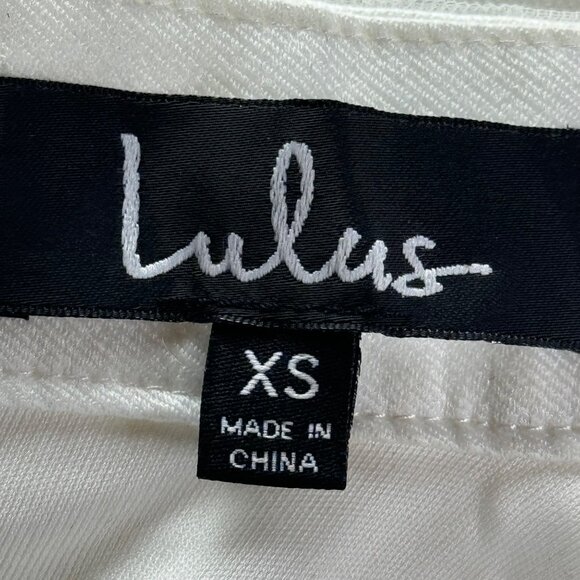 LULUS Women's Dress White Sleeveless Pearl Embellished Neckline Stretch Size XS - Picture 14 of 16